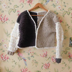 Super Chunky Cropped Chenille Cardigan/Jacket